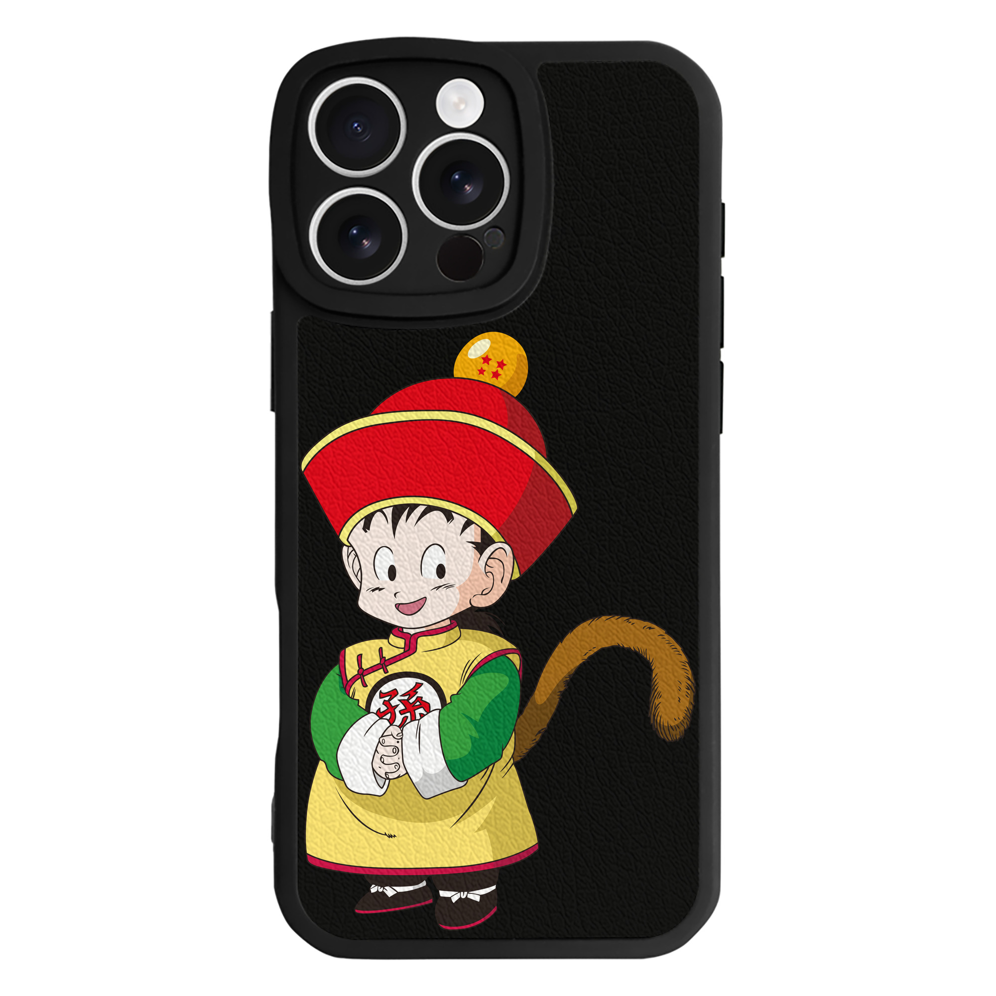 （画像用） ドラゴンボール 孫悟空（そん ごくう）Son Goku カカロット DRAGON BALL Kakarotto 【iPhone 16シリーズ対応】シリコンスマホケース（レザー調） 材質：シリコン